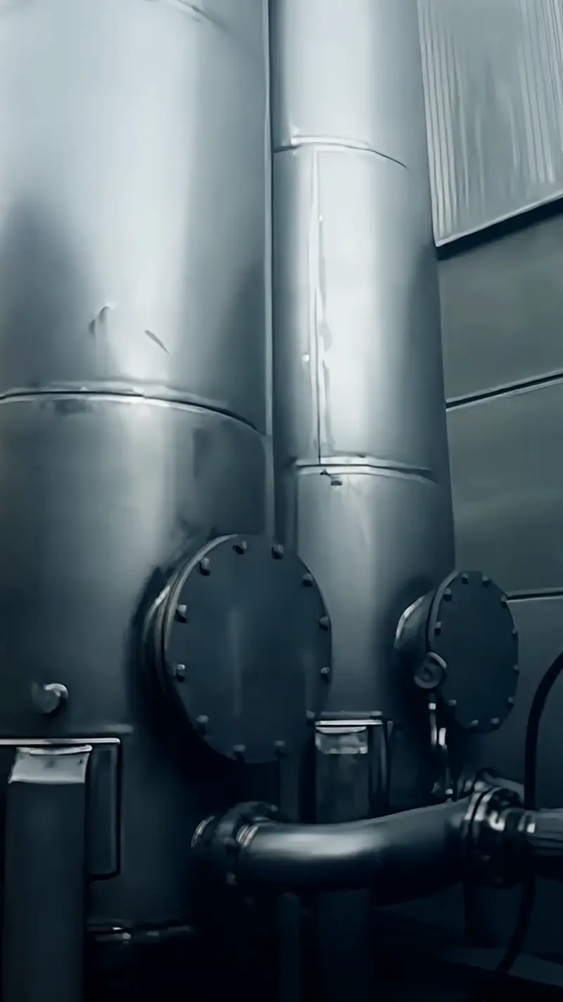 Steel pressure vessels at a waste gasification facility